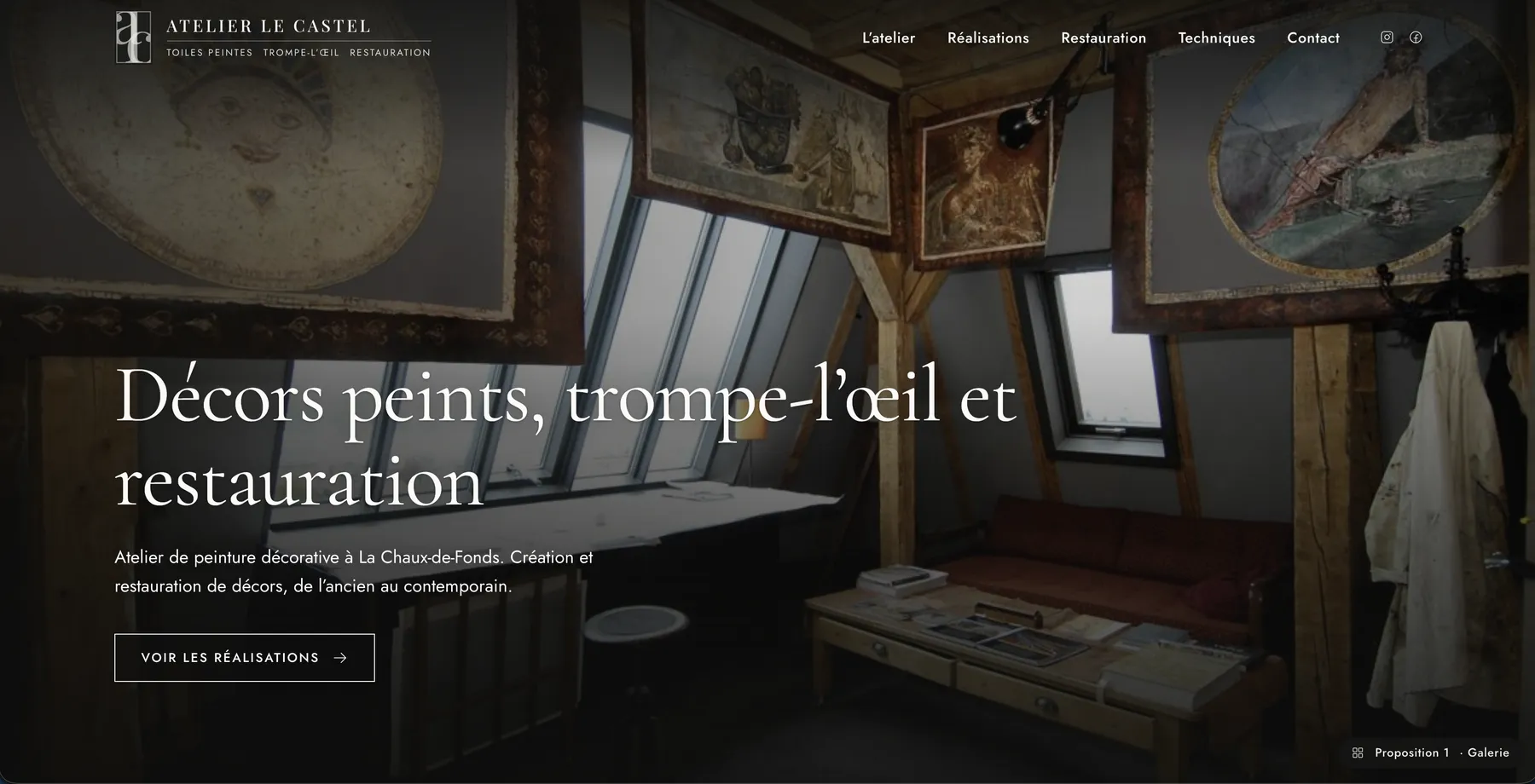 Aperçu du site Atelier Le Castel