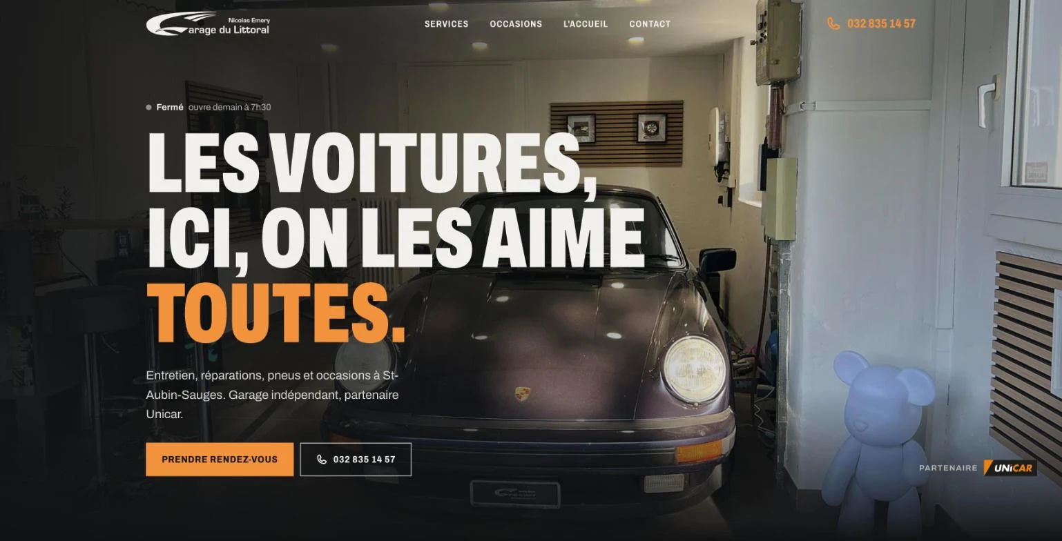 Le site Garage du Littoral